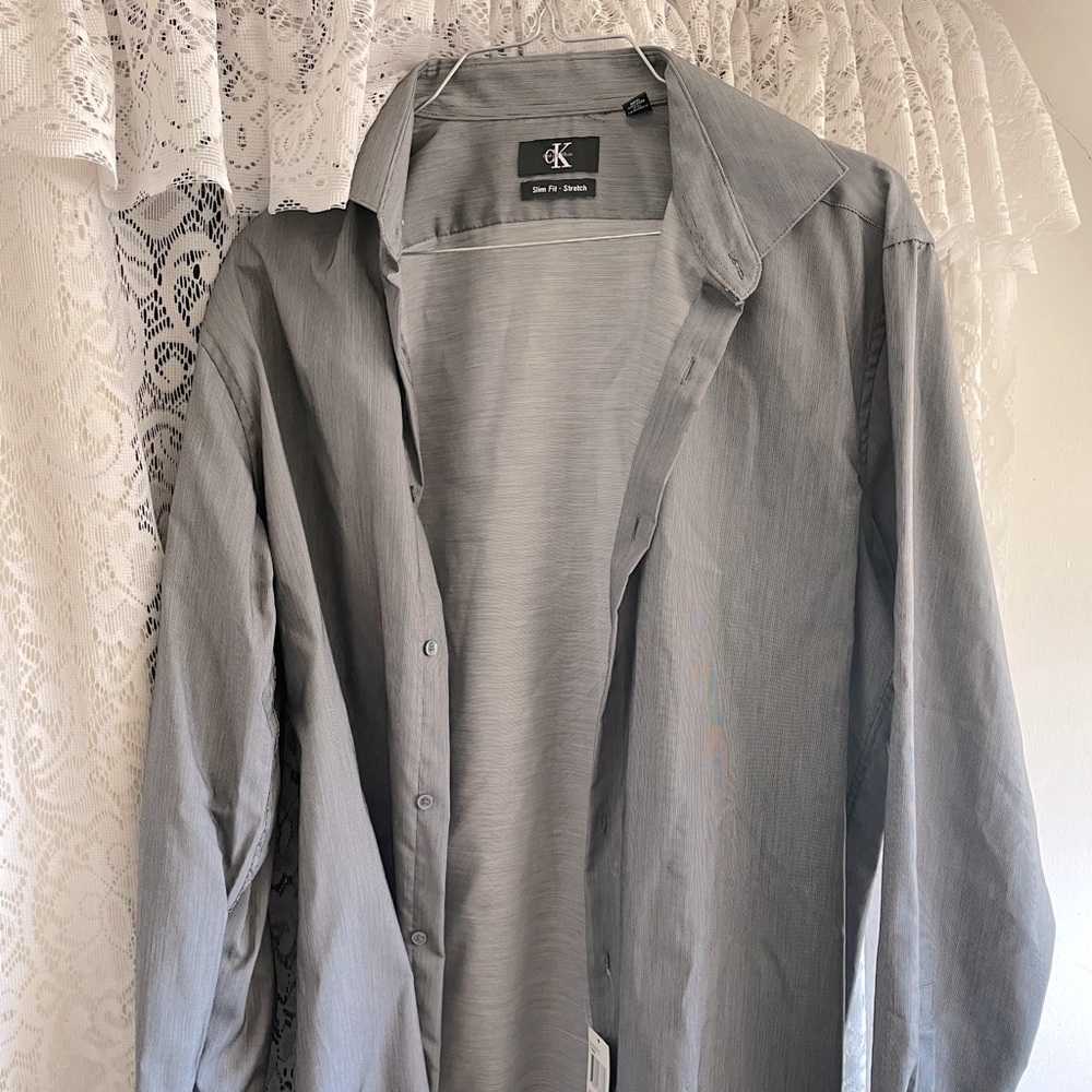 NWT Calvin Klein Slim Fit Stretch Dress Shirt